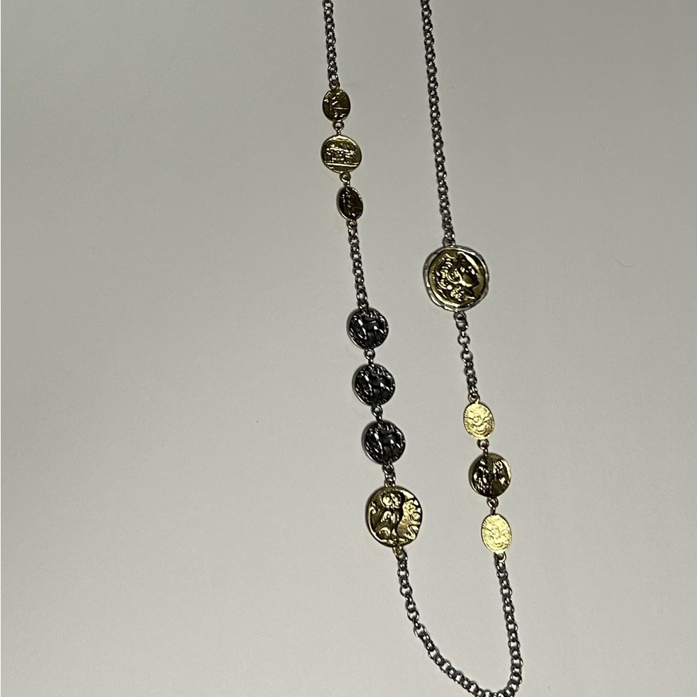 Chico's Gold and Silver Coin Necklace | NWOT | 34”
